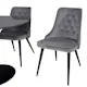 Spisegruppe Venture Home Estelle Ø106 med 4 Velvet Deluxe Stoler