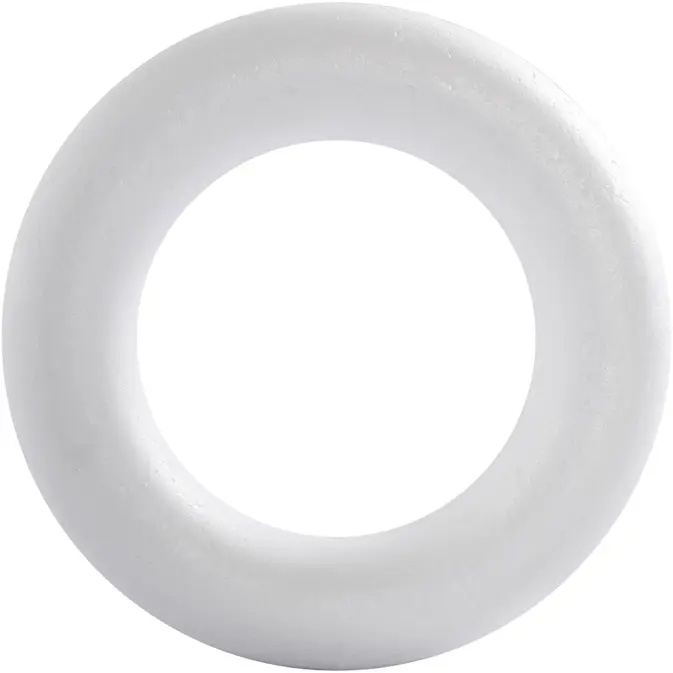 Ring Creativ Company Str 21,5 cm Tykkelse 45 mm Hvit 1 Stk