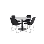 Spisegruppe Venture Home Estelle med 4 Muscot Stoler Polyester