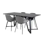 Spisegruppe Venture Home Madde med 4 Colombine Stoler