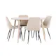 Spisegruppe Venture Home Flora Ø120 cm med 4st Night Spisestoler