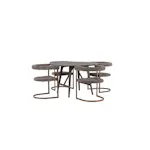Spisegruppe Venture Home Kaseidon Ø100 cm med 4 stk Morning Stoler