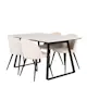 Spisegruppe Venture Home Estelle 140 med 4 Valentina Stoler ManchEstelle