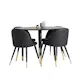 Spisegruppe Venture Home Dipp med 4 Velvet Stoler Skinn