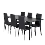Spisegruppe Venture Home Dipp med 6 Slim Stoler