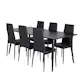 Spisegruppe Venture Home Dipp med 6 Slim Stoler