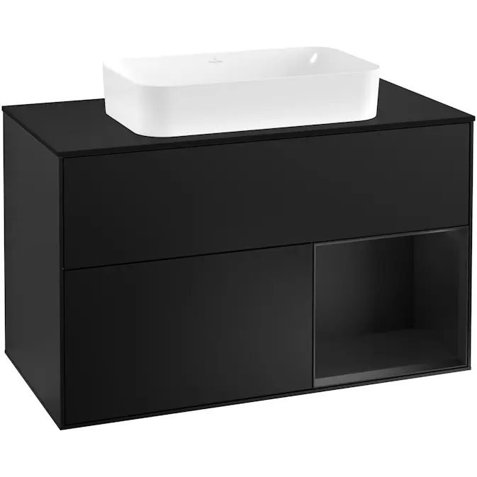 Tvättställsskåp Villeroy & Boch Finion med 2 Lådor Hylla och Bänkskiva för Fristående Tvättställ