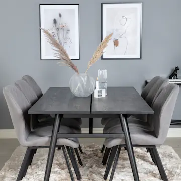 Spisegruppe Venture Home Salt med 6 Geneva Stoler