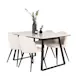 Spisegruppe Venture Home Estelle 140 med 4 Valentina Stoler ManchEstelle