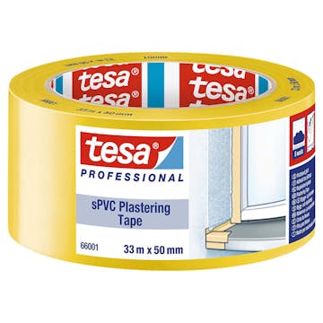 Byggteip Tesa SPVC 66001 Gul 33 m x 50 mm