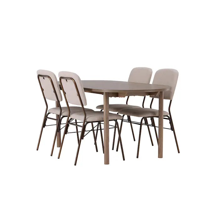 Spisegruppe Venture Home Andy med 4 Seda Stoler