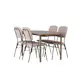 Spisegruppe Venture Home Andy med 4 Seda Stoler