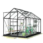 Drivhus Lykke PC 62 m2 Sort