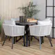Spisegruppe Venture Home Alma med 4 Virya Stoler