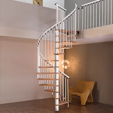 Spiraltrapp Byggera Euro Design Hvit