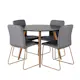 Spisegruppe Venture Home Plaza Ø100 cm med 4st Mace Spisestoler