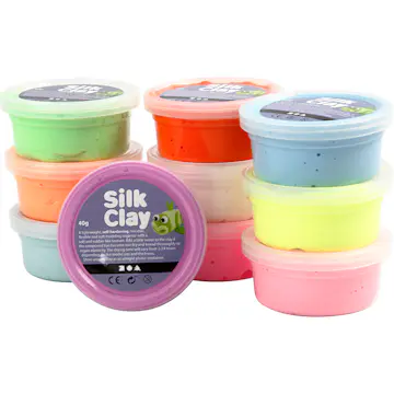 Silk Clay Creativ Company Ass Farger Nr Basic 2 10x40 g/1 Pk