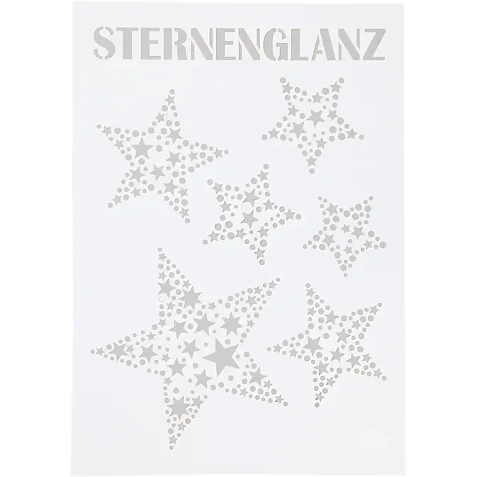 Sjablong Creativ Company Stensil Stjerne A4 210x297 mm 1 stk