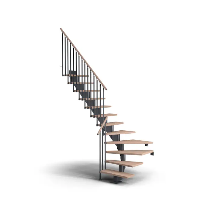 Plassbesparende Trapp Dolle Hamburg Bøk Oljet 1/4-Sving Classic III