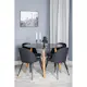 Spisegruppe Venture Home Plaza Ø100 cmmed 4st Velvet Spisestoler