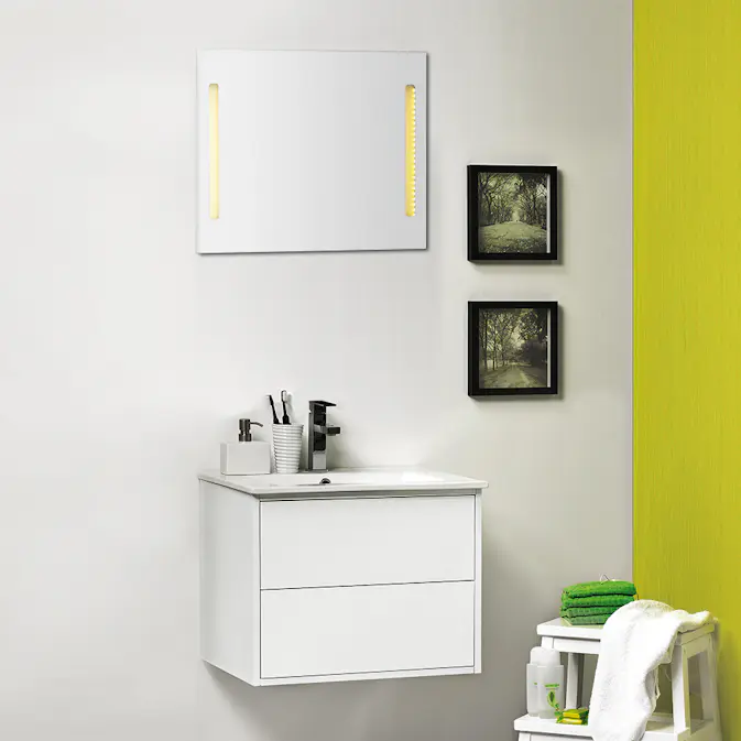 Møbelpakke Noro Avanti med Effect Speil Hvit Høyblank