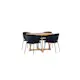 Spisegruppe Venture Home Yakidon Ø120 cm med 4 stk Selma Stoler