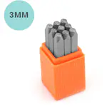 Stempler Creativ Company Tall Str 3 mm Skrifttype Helvetica 9 stk / 1 sett