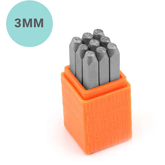 Stempler Creativ Company Tall Str 3 mm Skrifttype Helvetica 9 stk / 1 sett