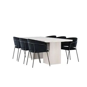 Spisegruppe Venture Home Olga med 6 Selma Stoler