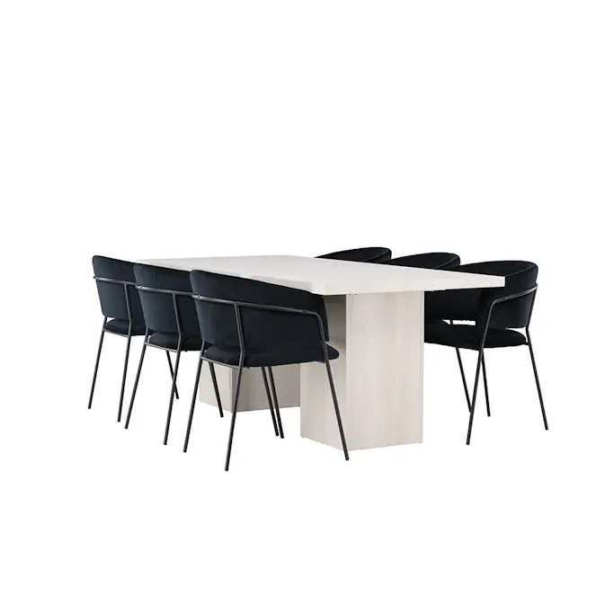 Spisegruppe Venture Home Olga med 6 Selma Stoler