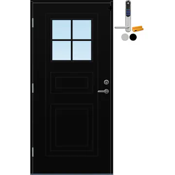 Ytterdør Bygg1 Utvik Cotswold med Yale Doorman Classic Home