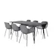 Spisegruppe Venture Home Dipp med 6 Comfort Plastic Stoler