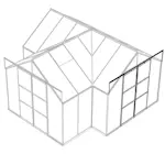 Dobbeldører Vitavia Sett til Drivhus Sirius/Uranus Sort