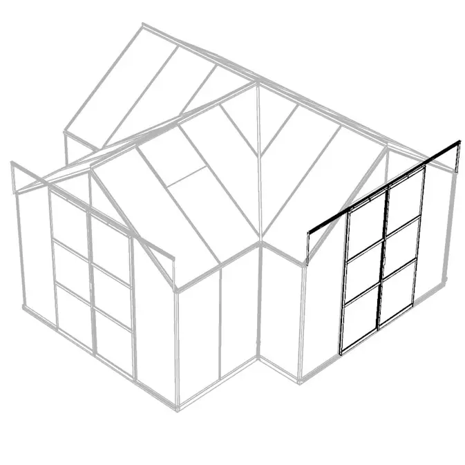 Dobbeldører Vitavia Sett til Drivhus Sirius/Uranus Sort