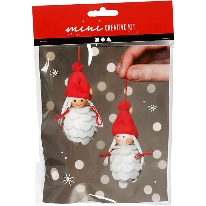 Materiellsett Creativ Company Mini DIY Kit Nissejenter 2 stk/1 sett