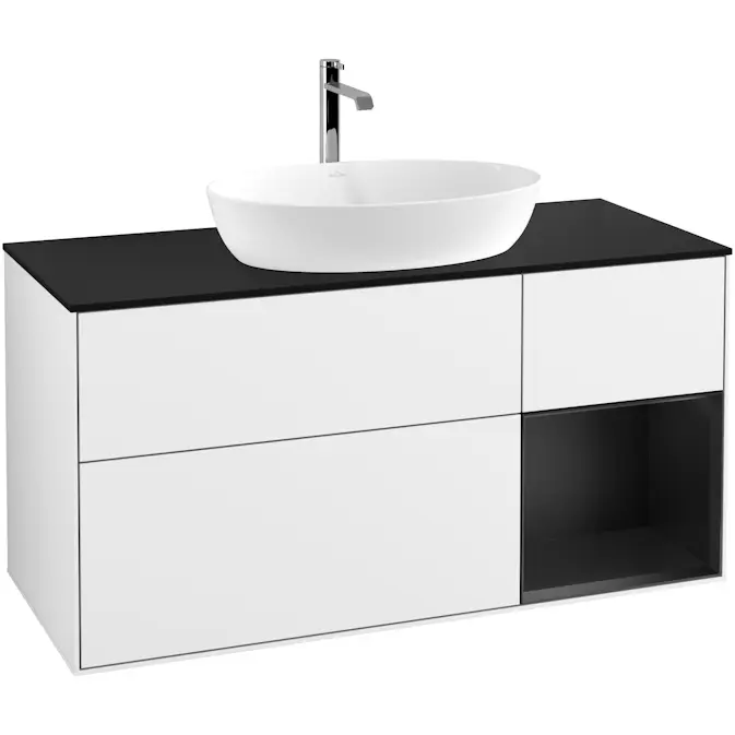 Tvättställsskåp Villeroy & Boch Finion med 3 Lådor Hylla och Bänkskiva för Fristående Tvättställ från Artis & Collaro