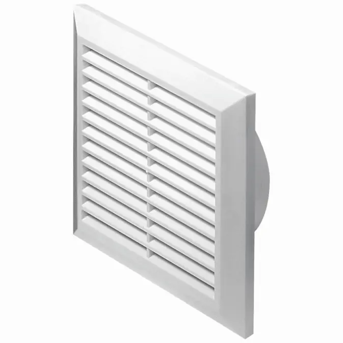 Ventilrist Malmbergs Firkantet 100 mm Hvit