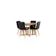 Spisegruppe Venture Home Yakidon Ø120 cm med 4 stk Today Stoler