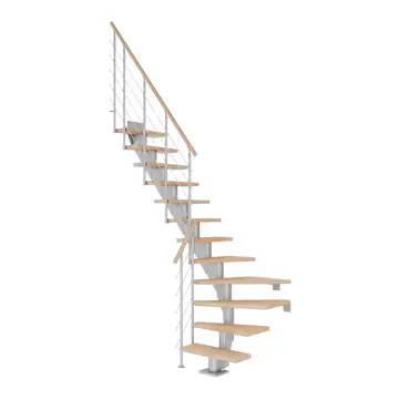 Plassbesparende Trapp Dolle Frankfurt Bøk Oljet 1/4-Sving Style6