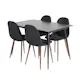 Spisegruppe Venture Home Silvia med Innleggsplate og 4 Pobbie Stoler