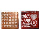Dekorasjonsfolie Creativ Company Limark Hjerte og Kjærlighet 2x2 ark/1 Pk