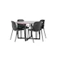 Spisegruppe Venture Home Durango Ø 120 cm med 4 Baltimore Stoler