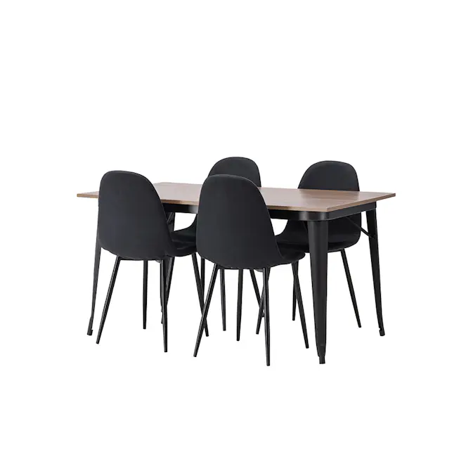 Spisegruppe Venture Home Tempe 140 cm med 4 Polar Stoler