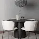 Spisegruppe Venture Home Lanzo Ø120 cm med 4 stk Edina Stoler