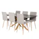 Spisegruppe Venture Home Piazza med 6stk Windu Stoler