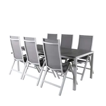 Spisegruppe Venture Home Bront med 6 Aleyna Posisjonsstoler