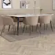 Spisegruppe Venture Home Jolie med 6 Bergen Stoler Polyesterlinen