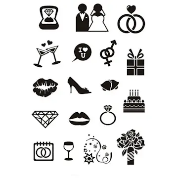 Silikonstempler Creativ Company Bryllup