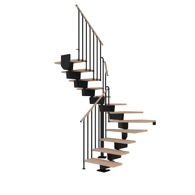 Hovedtrapp Dolle Dubai Eik Hvitoljet 1/2-Sving Classic III