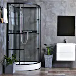 Dusjkabinett Bathlife Betrakta 90x90 Rund C/W Klarglass